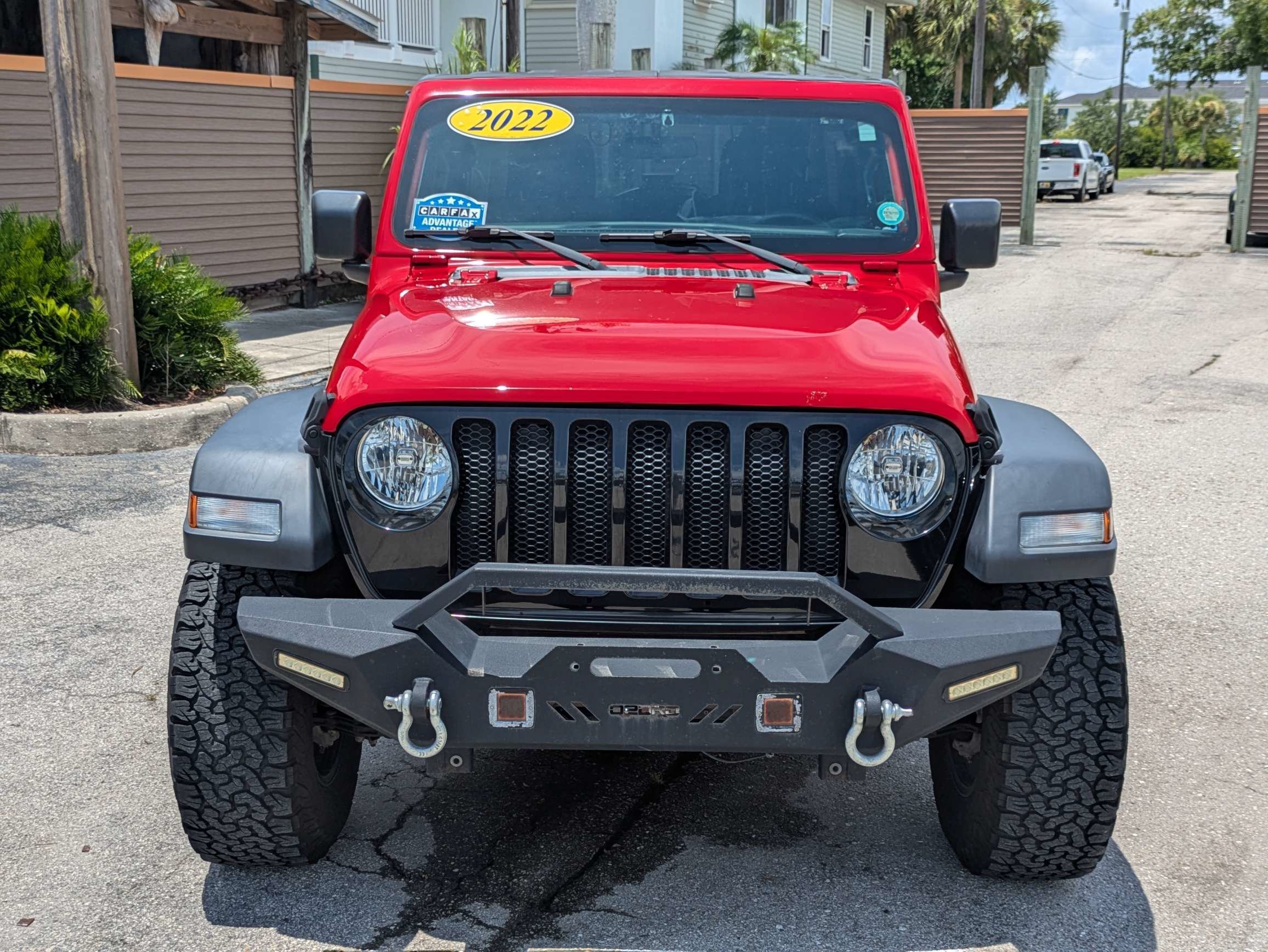 Used 2022 Firecracker Red Clearcoat Jeep Unlimited Willys Sport image 3