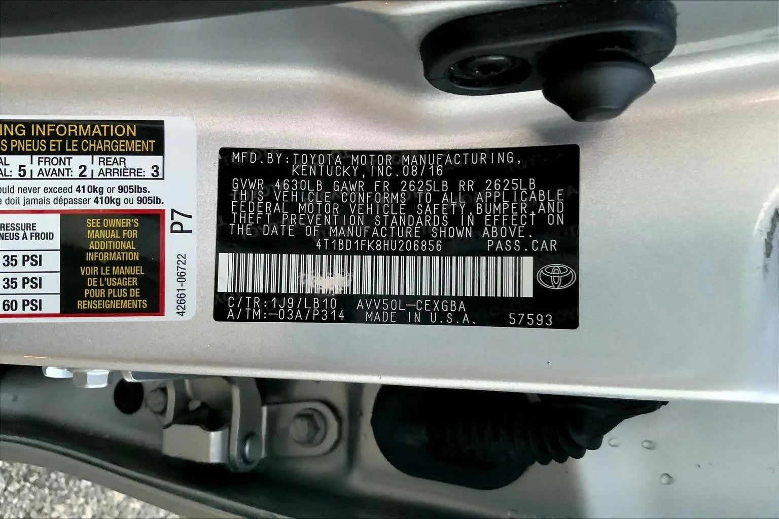 Used 2017 Celestial Silver Metallic Toyota Hybrid XLE image 32