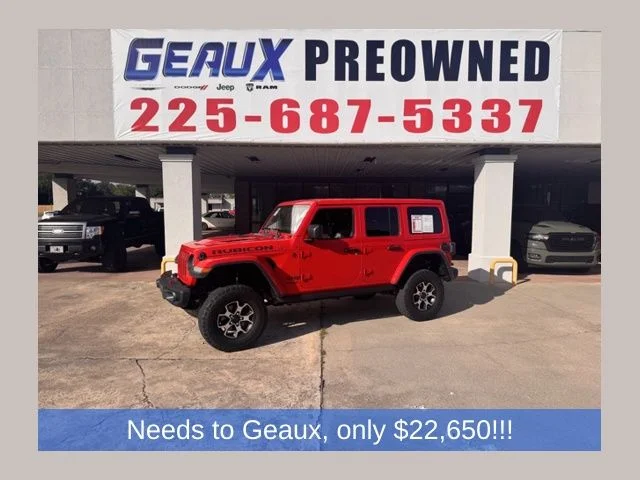 Used 2018 Red Jeep Unlimited Rubicon image 1