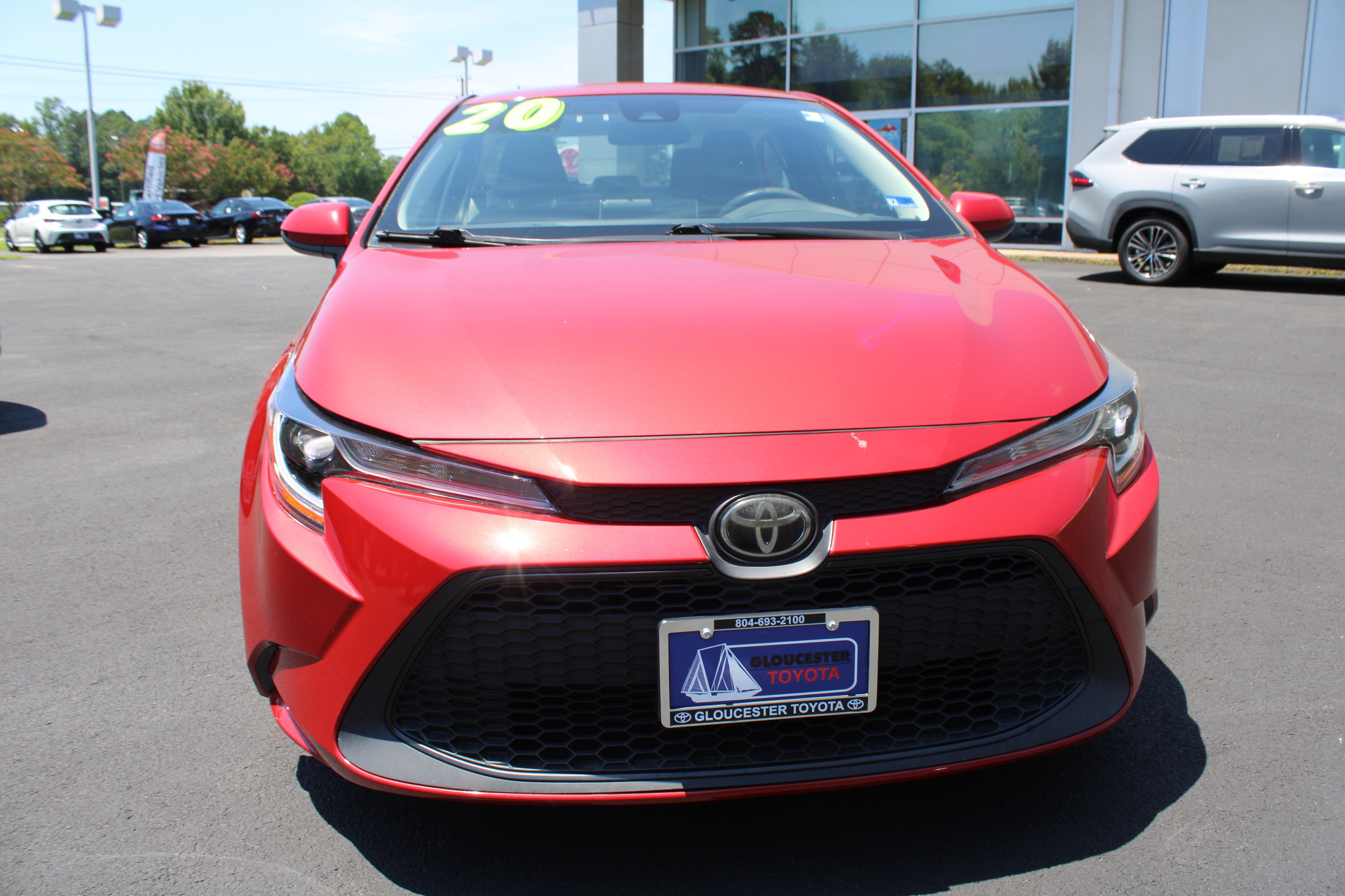 Used 2020 Barcelona Red Metallic Toyota LE image 2