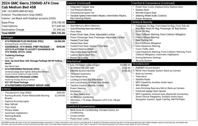 Used 2024 Gray GMC AT4 image 10