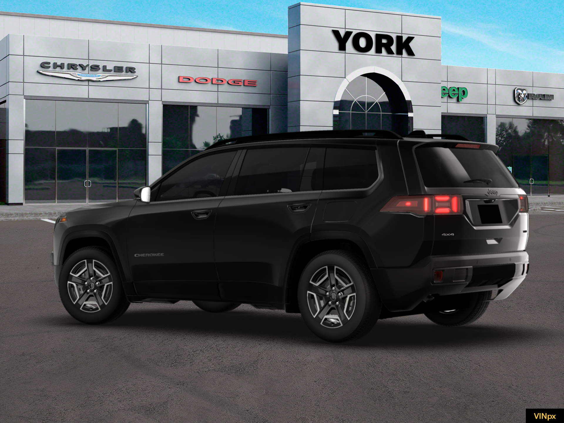New 2026 Diamond Black Crystal Pearlcoat Jeep Laredo image 4