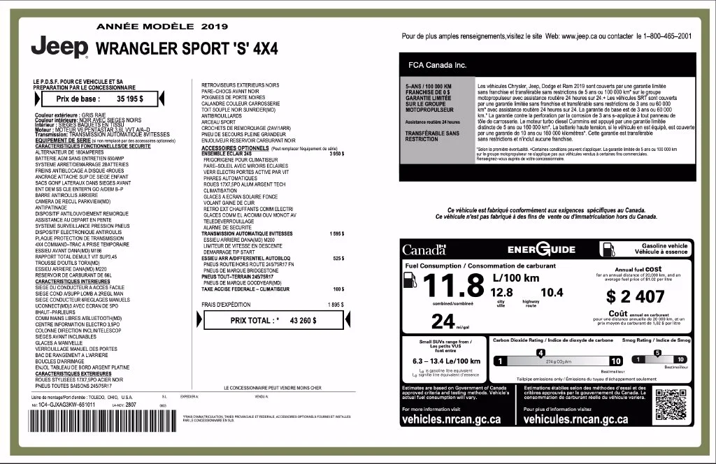Used 2019 Gray Jeep Sport S image 8