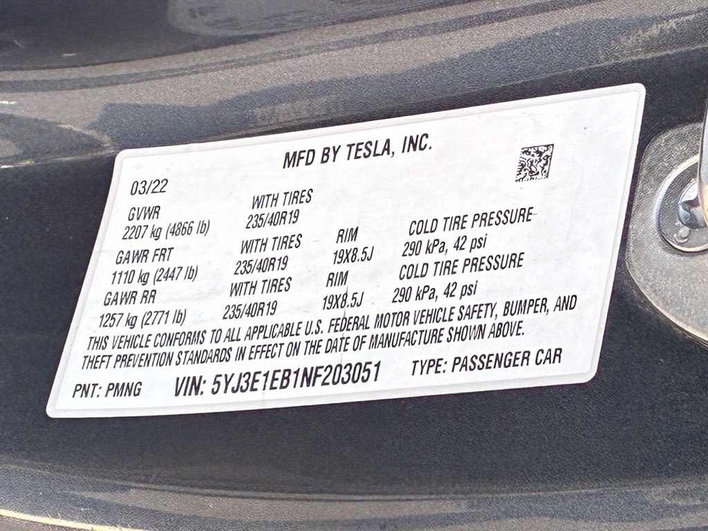 Used 2022 Gray Tesla Long Range image 30