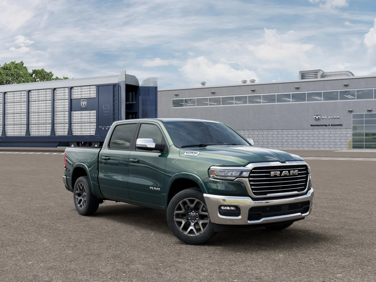 New 2026 Serrano-Green Metallic Exterior Paint RAM Laramie image 5