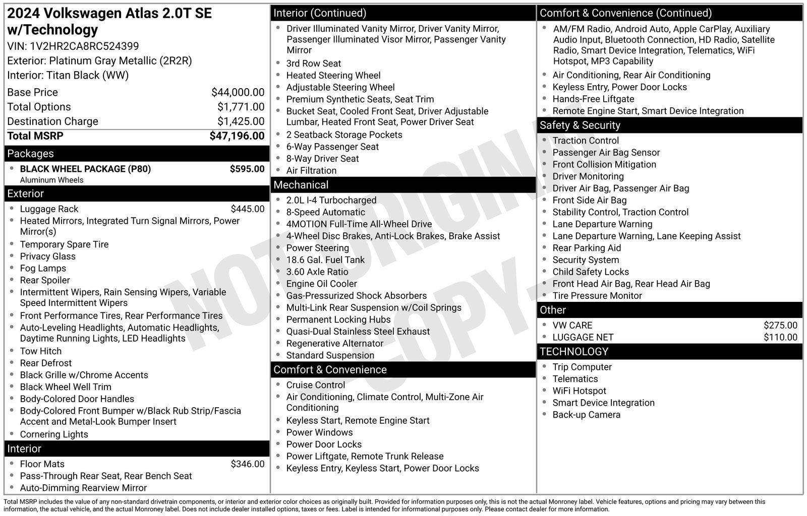 Certified Used 2024 Gray Volkswagen 2.0T SE w/Technology image 10