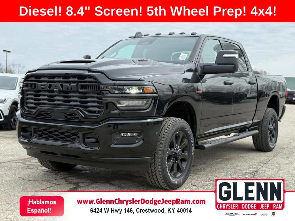 New 2026 Diamond Black Crystal Pearlcoat RAM Tradesman image 1