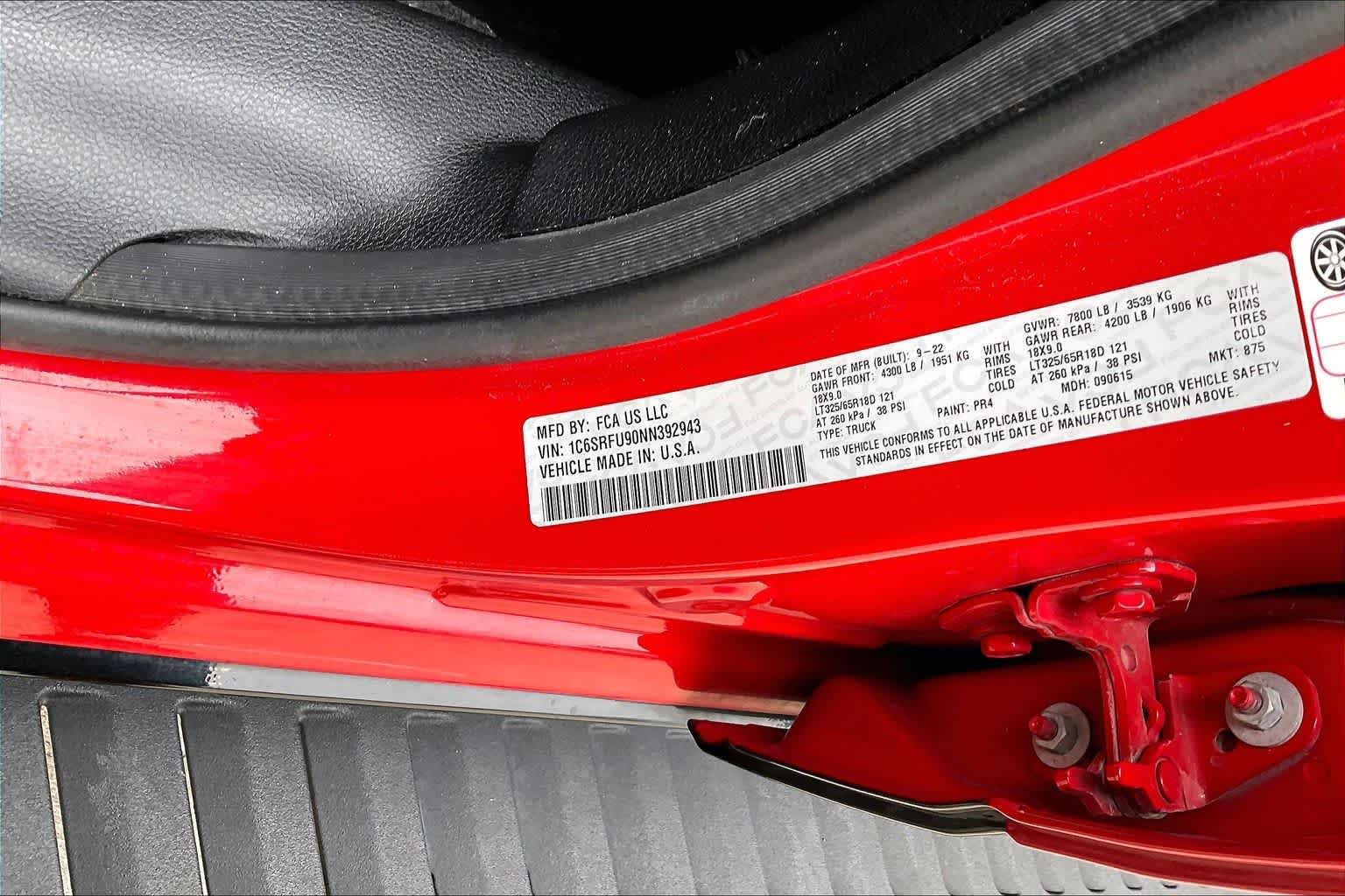 Used 2022 Flame Red Clearcoat Ram TRX image 34