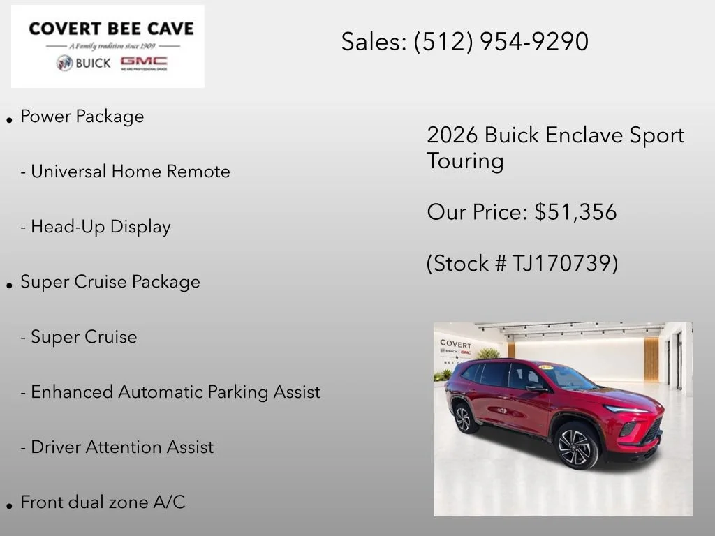 New 2026 Cherry Red Tintcoat Buick Sport Touring image 13