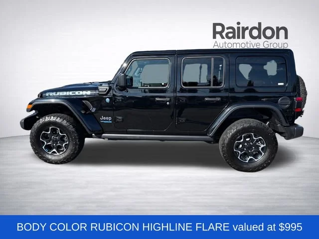 Used 2022 Black Clearcoat Jeep Unlimited Rubicon 4xe image 4