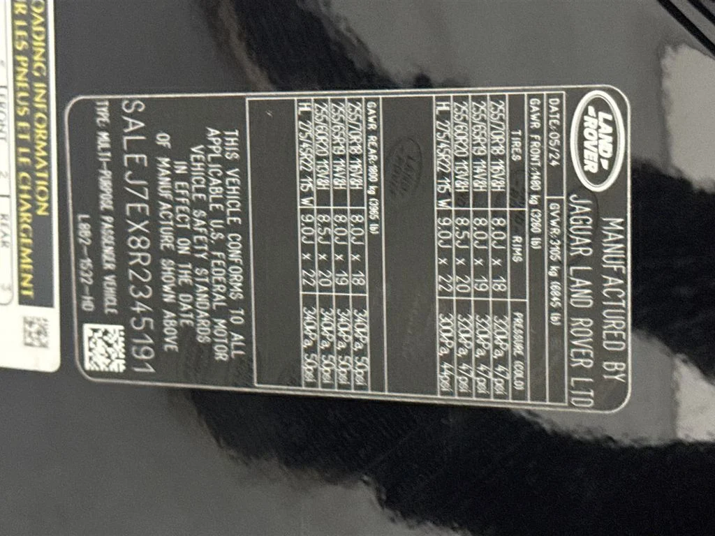 Certified Used 2024 Santorini Black Metallic Land Rover S image 33