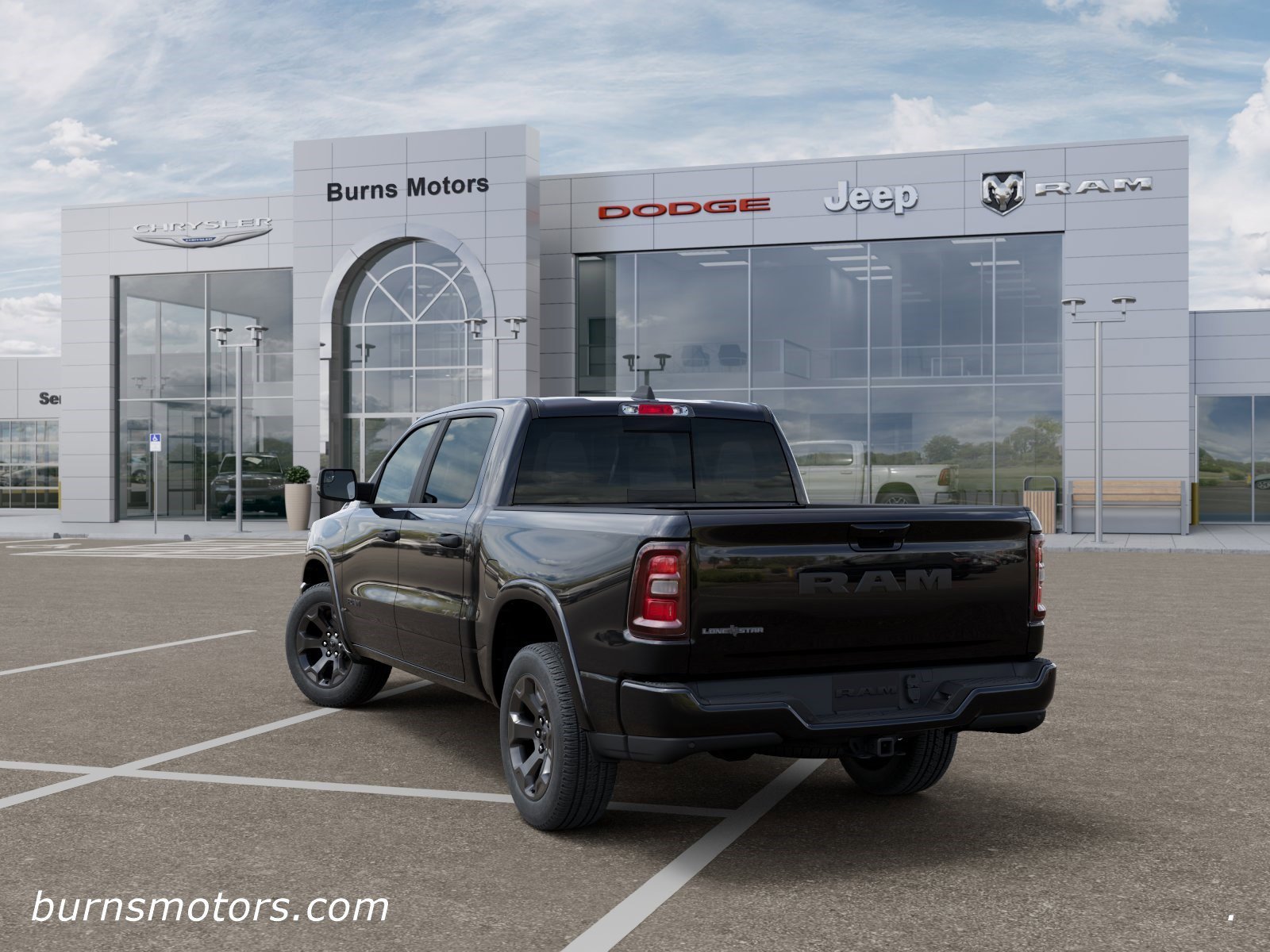New 2026 Diamond Black Crystal Pearl-Coat Exterior Paint RAM Lone Star Night Edition image 3