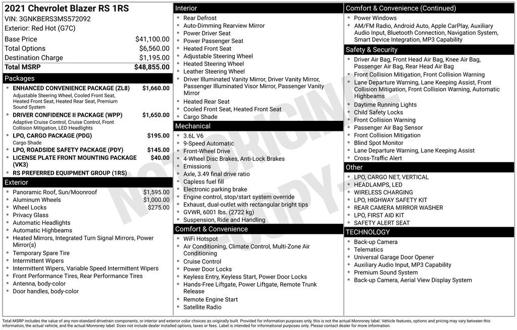 Certified Used 2021 Red Hot Chevrolet RS image 37