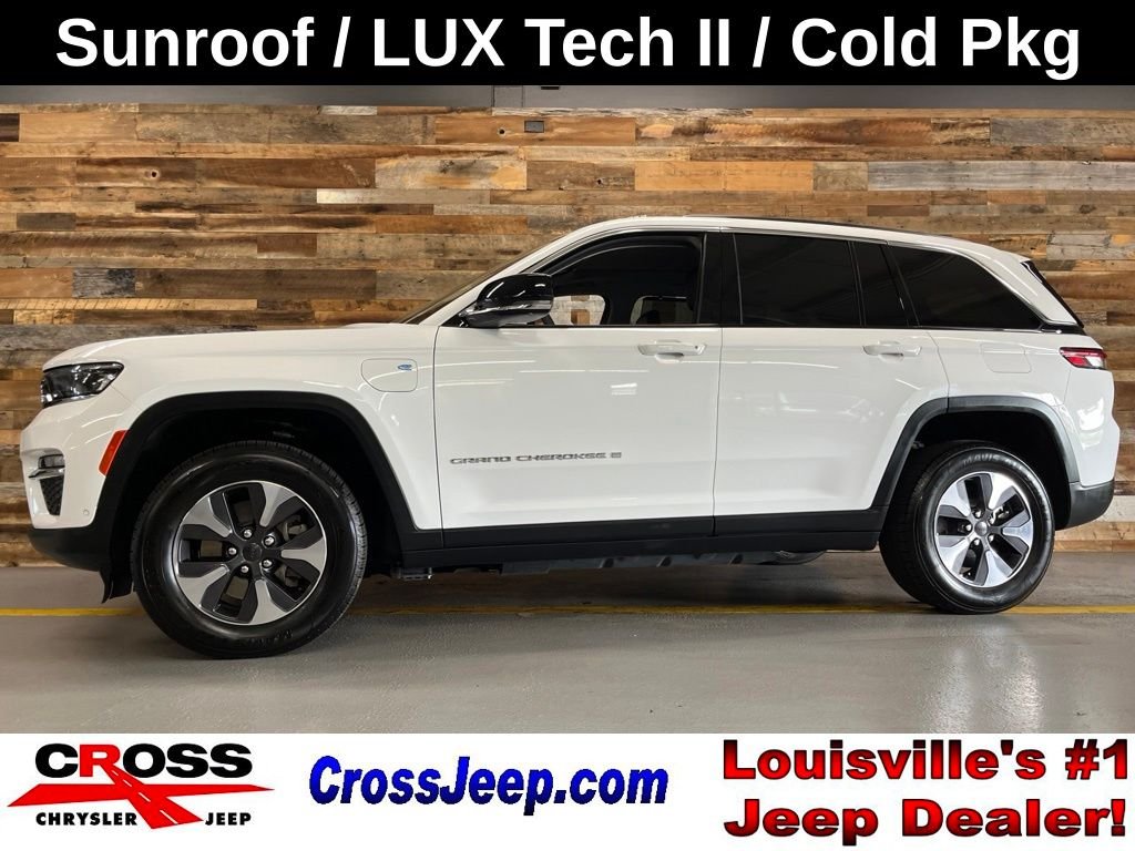 Used 2022 Bright White Clearcoat Jeep 4xe image 1