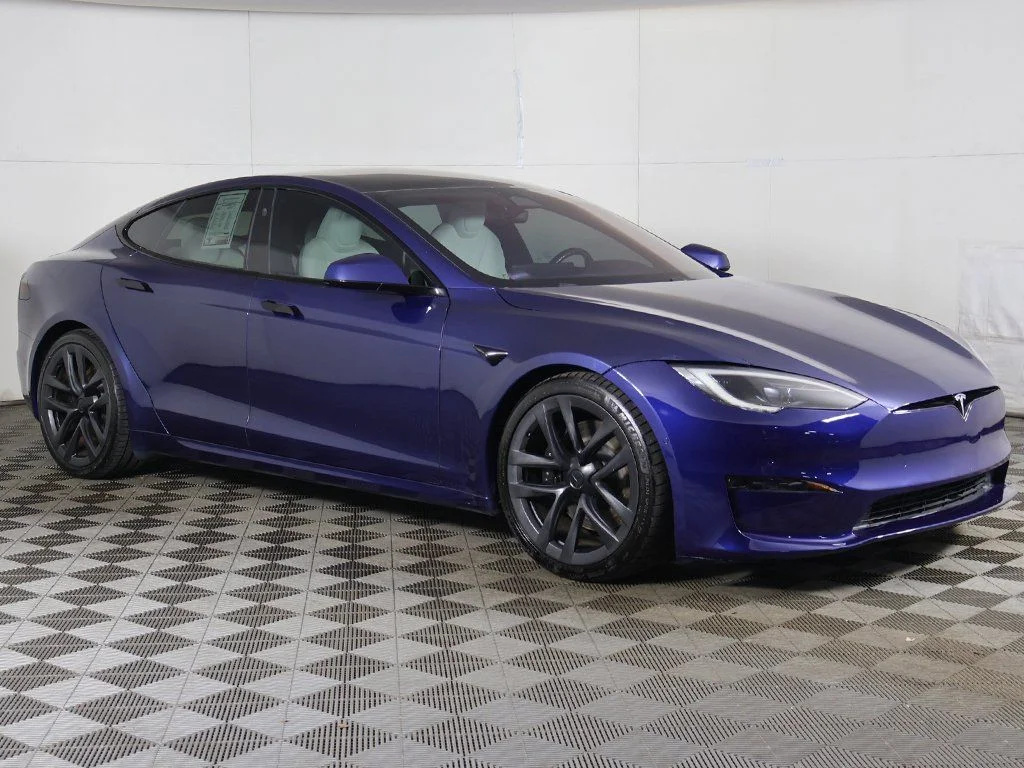 Used 2023 Blue Tesla Plaid image 52
