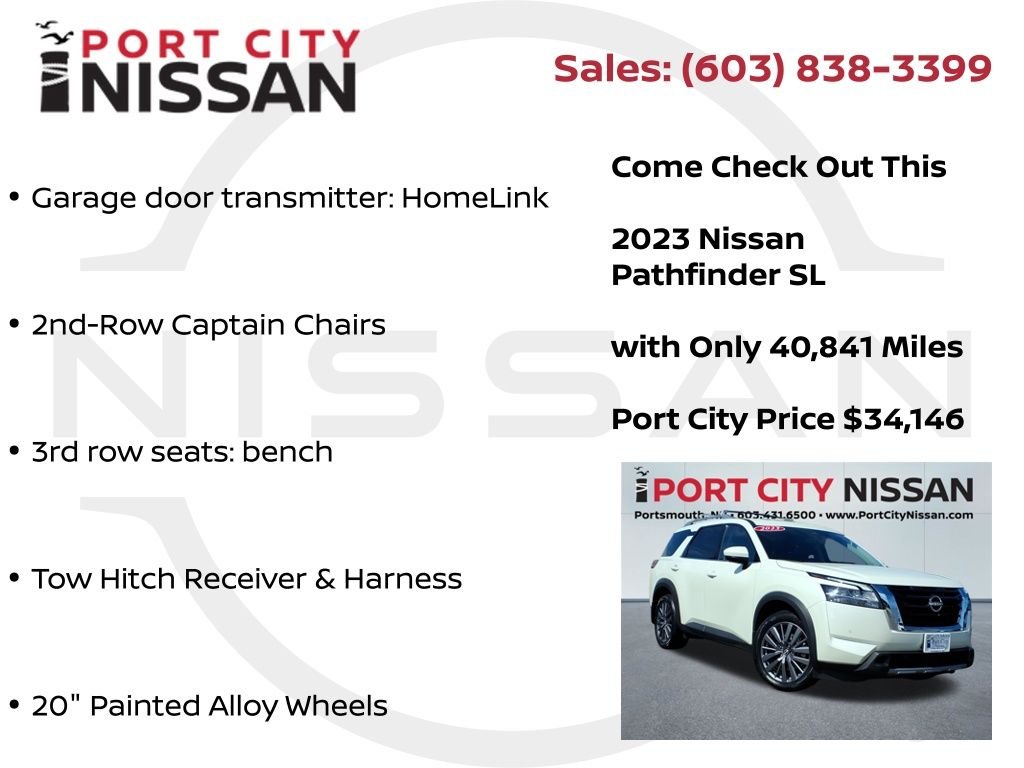 Used 2023 Pearl White Nissan SL v6 premium image 33