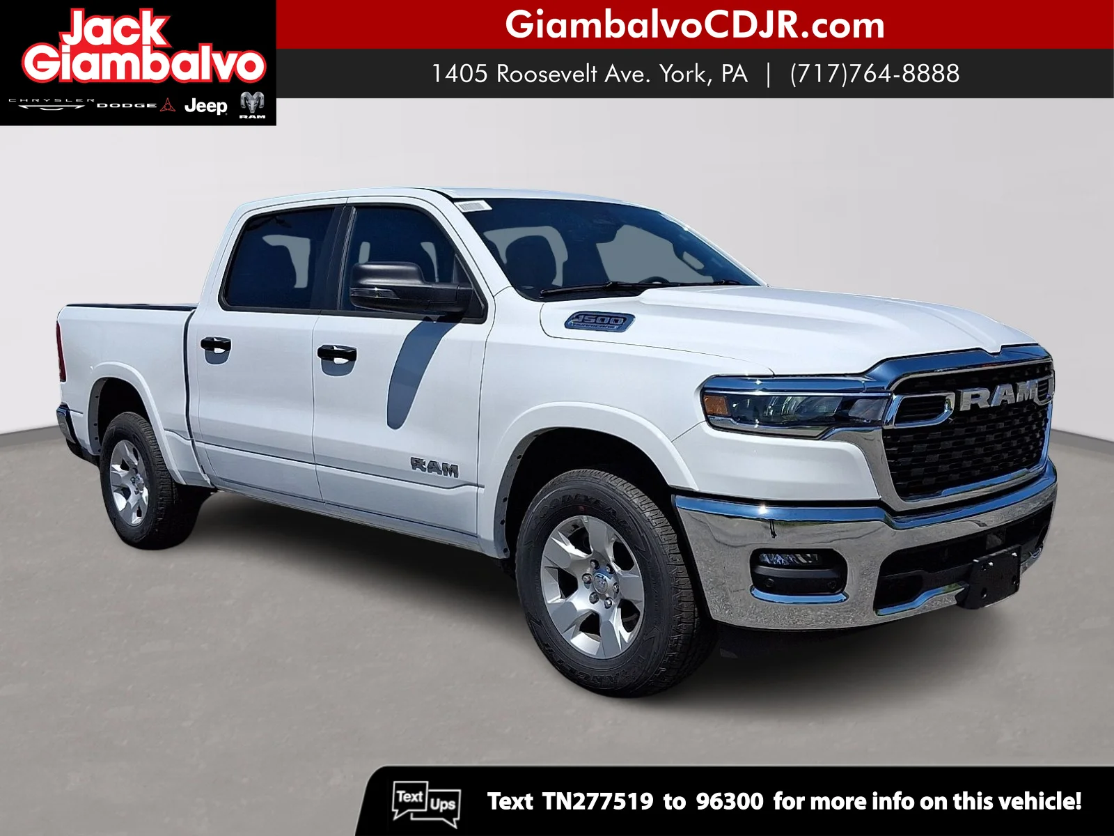 New 2026 Bright White Clear-Coat Exterior Paint RAM Big Horn/Lone Star image 1