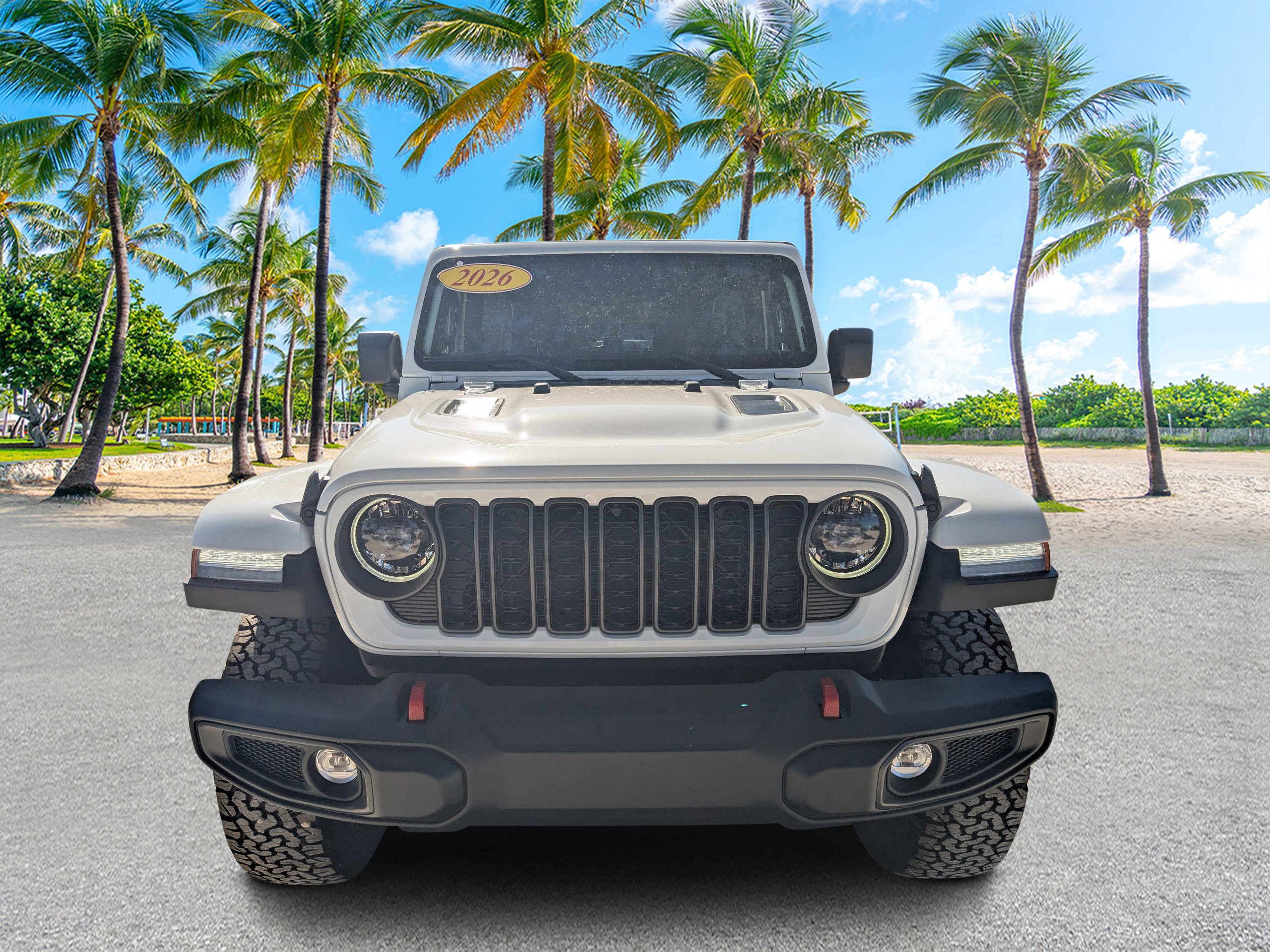 New 2026 Bright White Clear-Coat Exterior Paint Jeep Rubicon image 8