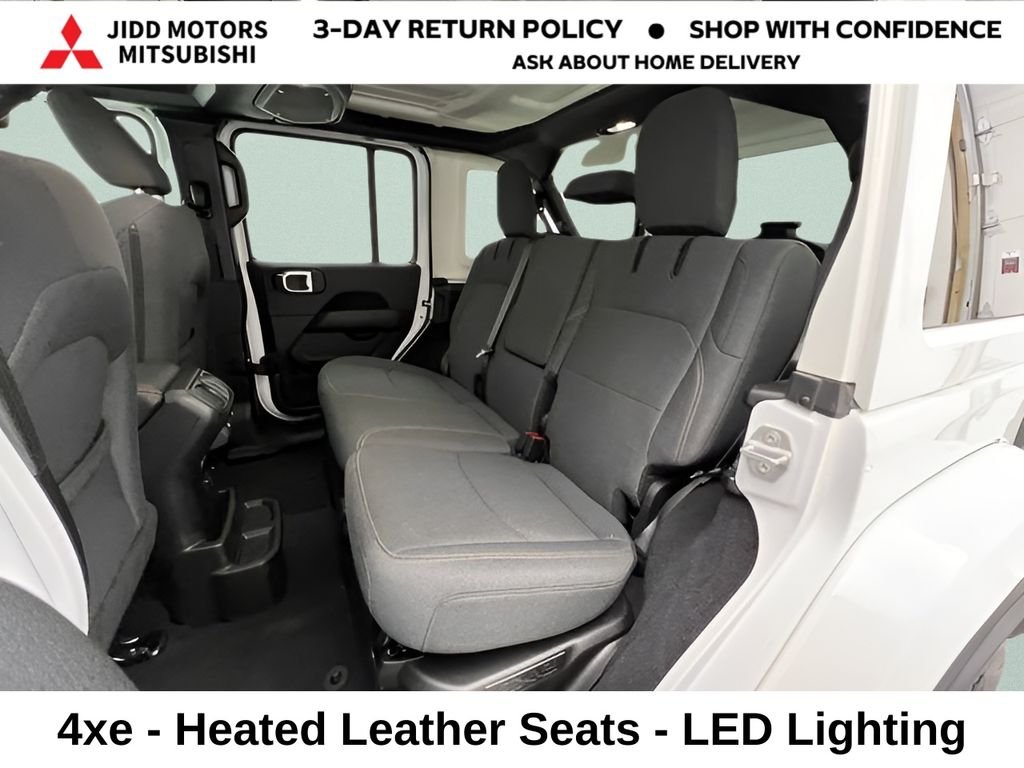 Used 2025 Bright White Clearcoat Jeep Sahara 4xe image 31