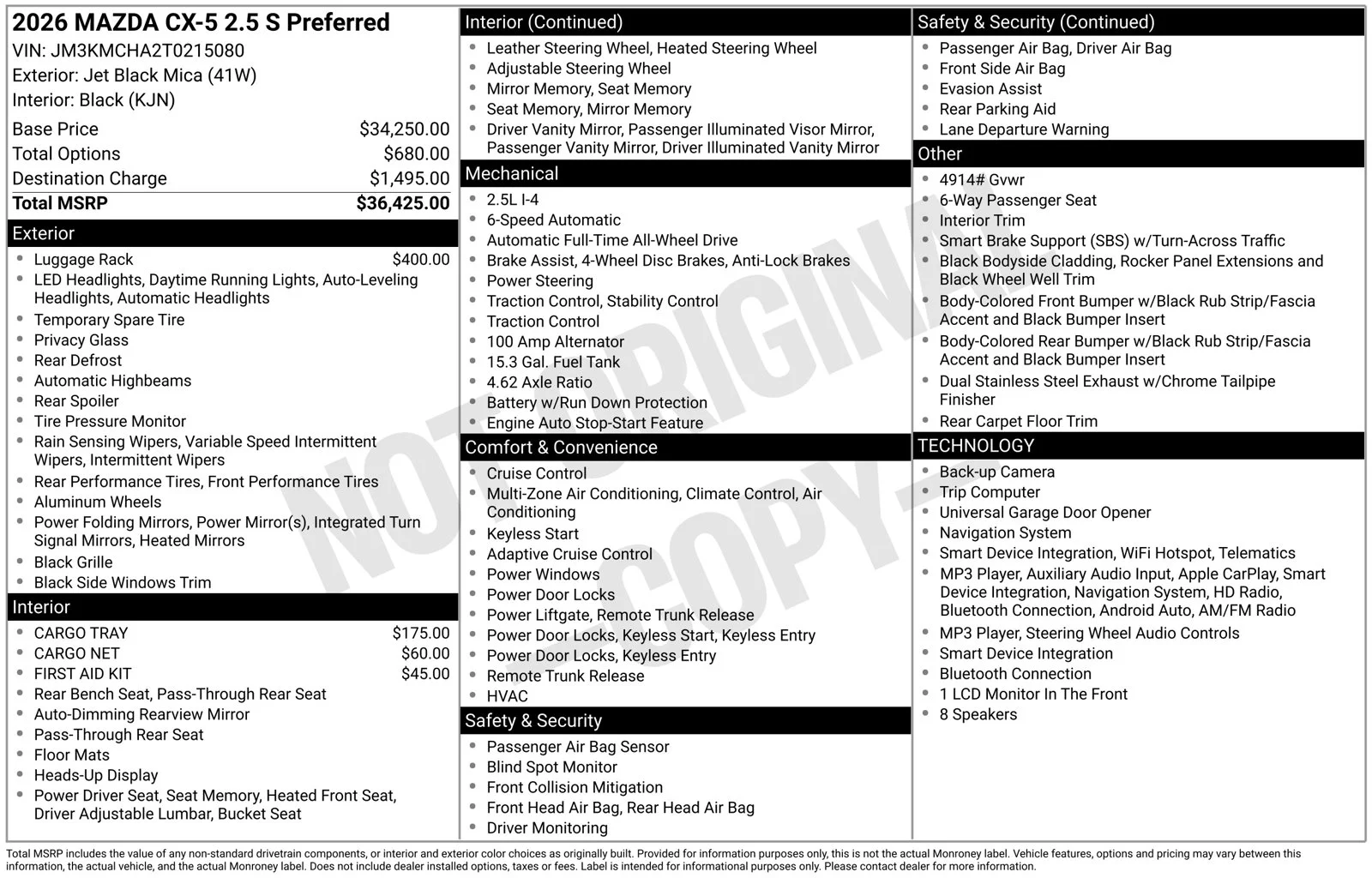 New 2026 Jet Black Mica Mazda 2.5 S Preferred image 4