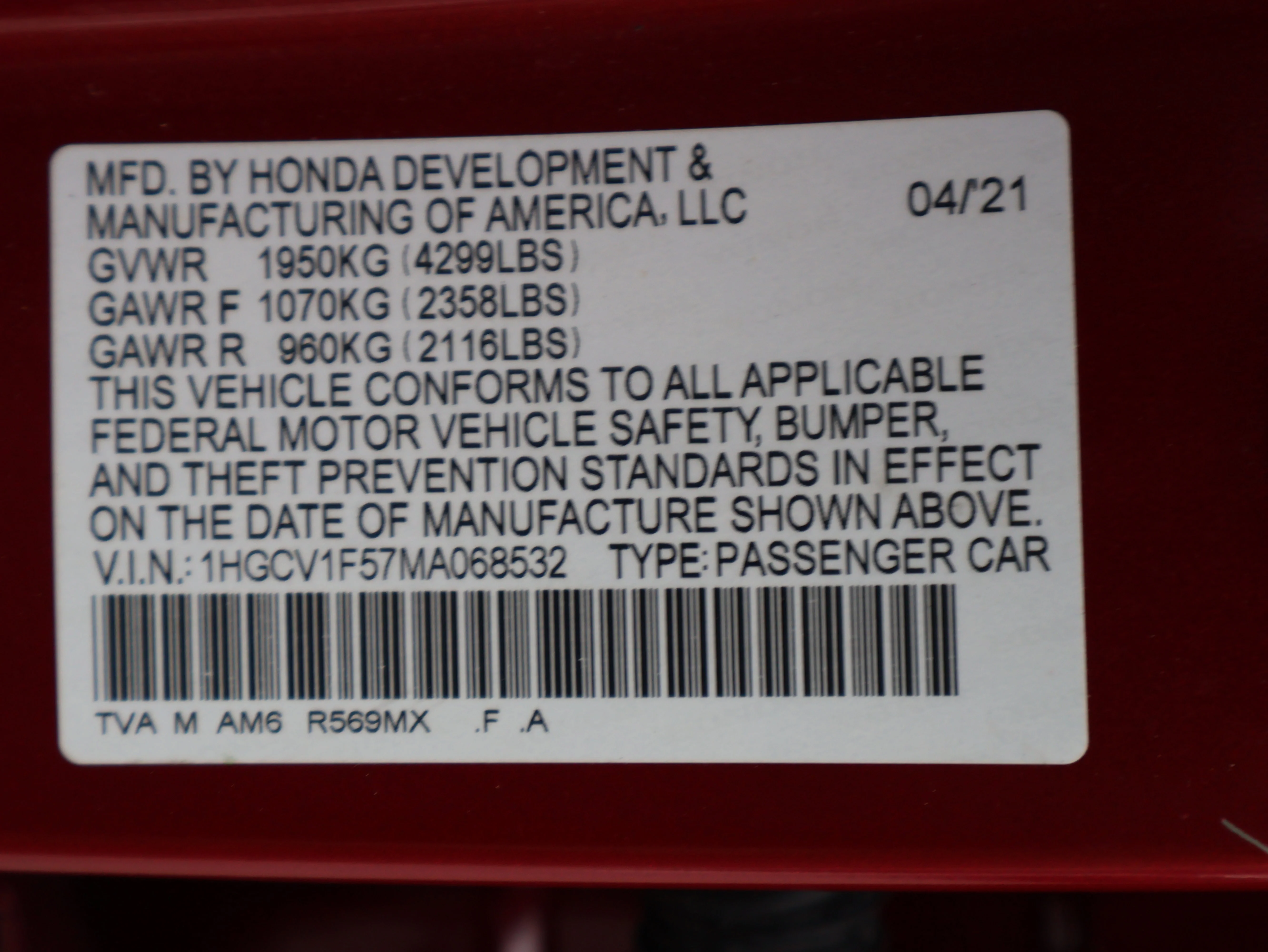 2021 Honda Accord EX-L - Photo 45