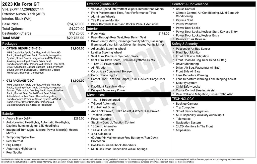 Used 2023 Black Kia GT image 17