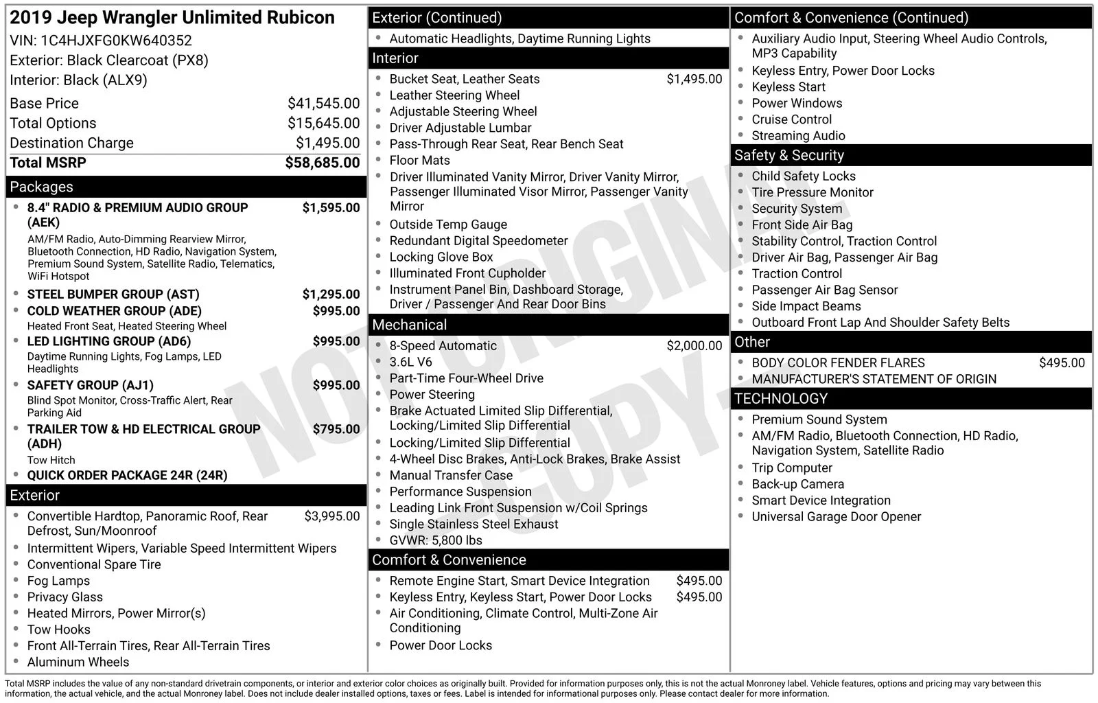Used 2019 Black Jeep Unlimited Rubicon image 47