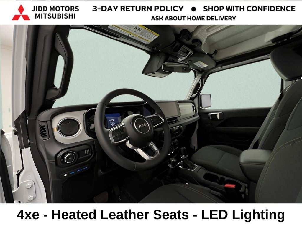 Used 2025 Bright White Clearcoat Jeep Sahara 4xe image 13