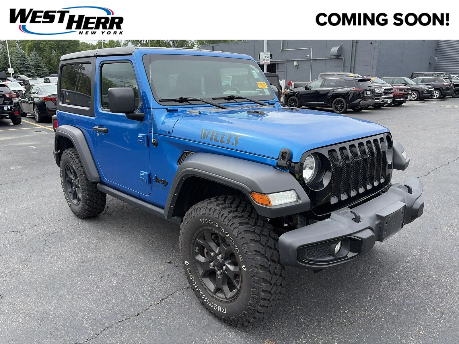 Used 2021 Hydro Blue Pearlcoat Jeep Willys Sport image 1