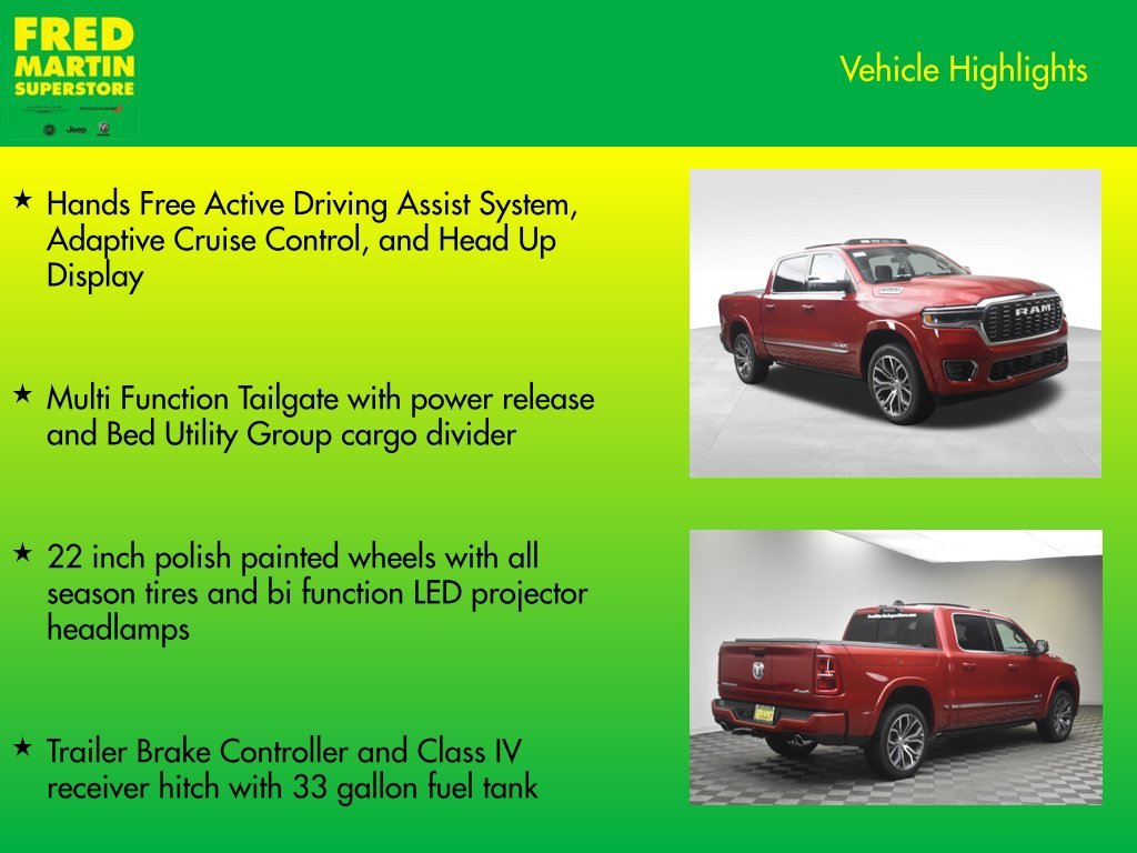 New 2027 Molten Red Pearl-Coat Exterior Paint RAM Tungsten image 15