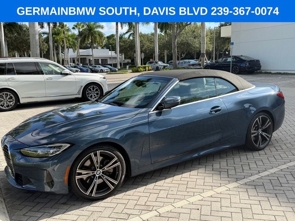 Certified Used 2024 Blue Metallic BMW 430i image 1