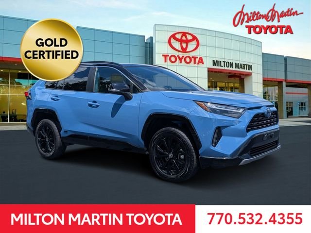 Certified Used 2022 Blue Toyota XSE image 1