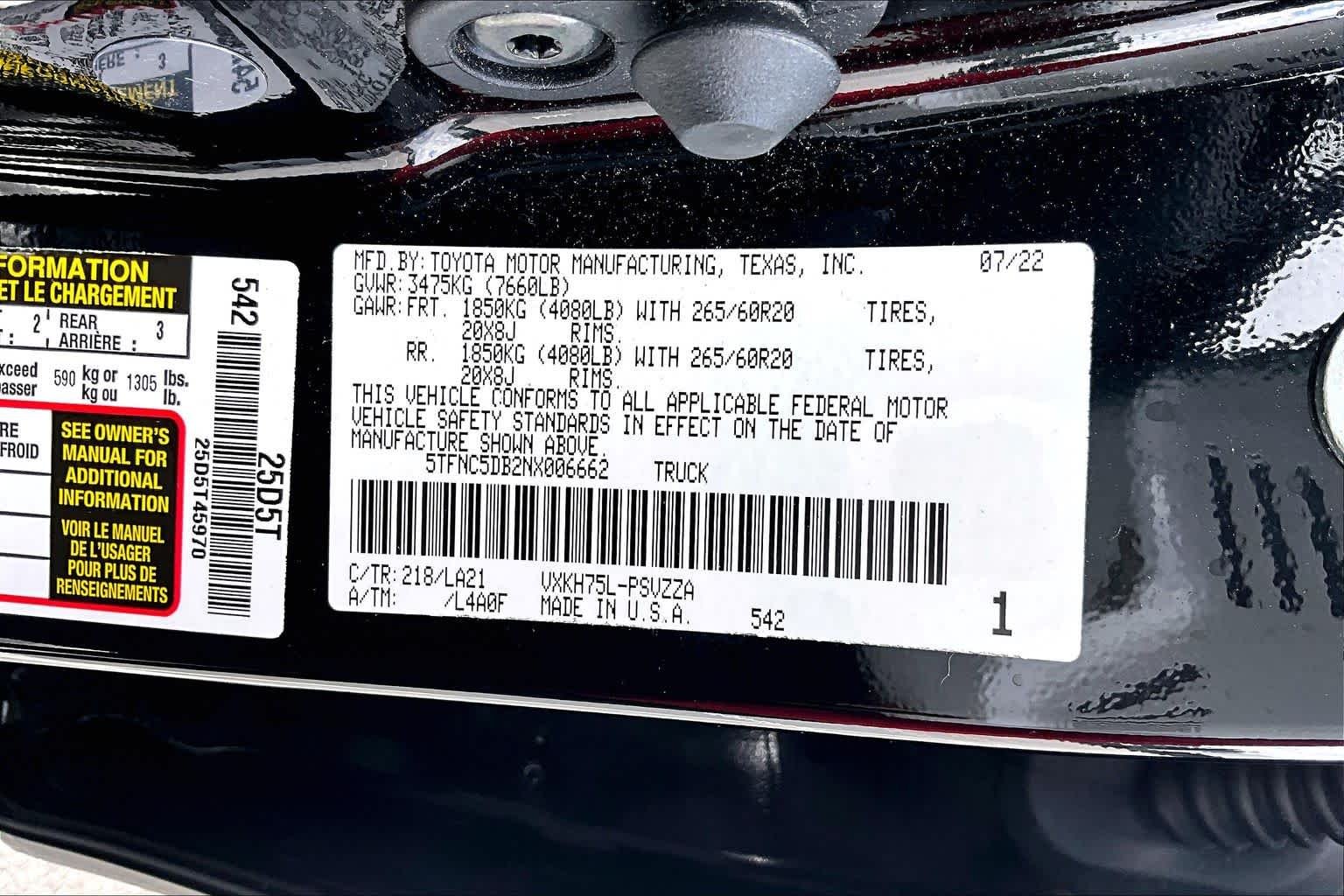 Used 2022 Midnight Black Metallic Toyota Platinum Hybrid image 37