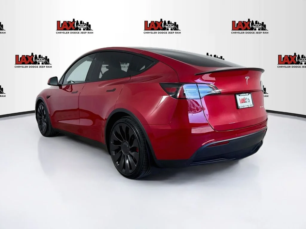 Used 2022 Red Tesla Performance image 5