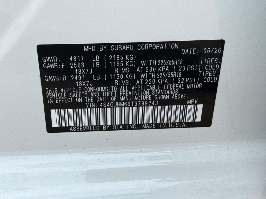 New 2026 CRYSTAL WHITE PEARL Subaru Limited image 25