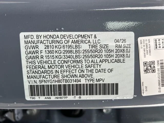 New 2026 Sonic Gray Pearl Honda Elite image 19
