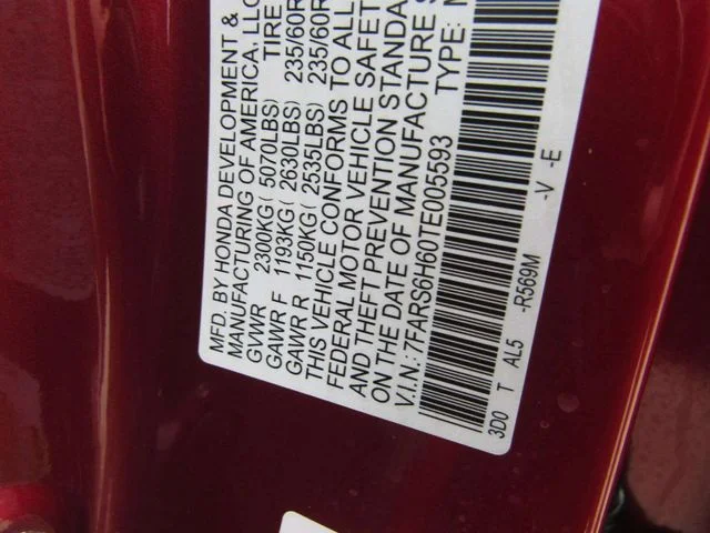 Certified Used 2026 Radiant Red Metallic Honda AWD TrailSport Hybrid image 30