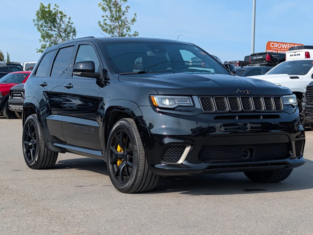 Certified Used 2021 Black Jeep Trackhawk - - 4x4 - Signature Leather Wrap Pkg - SRT Audio Pkg - Command View Sunroof & More! image 2