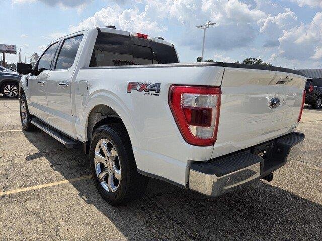 Used 2021 Star White Metallic Tri-Coat Ford LARIAT image 3