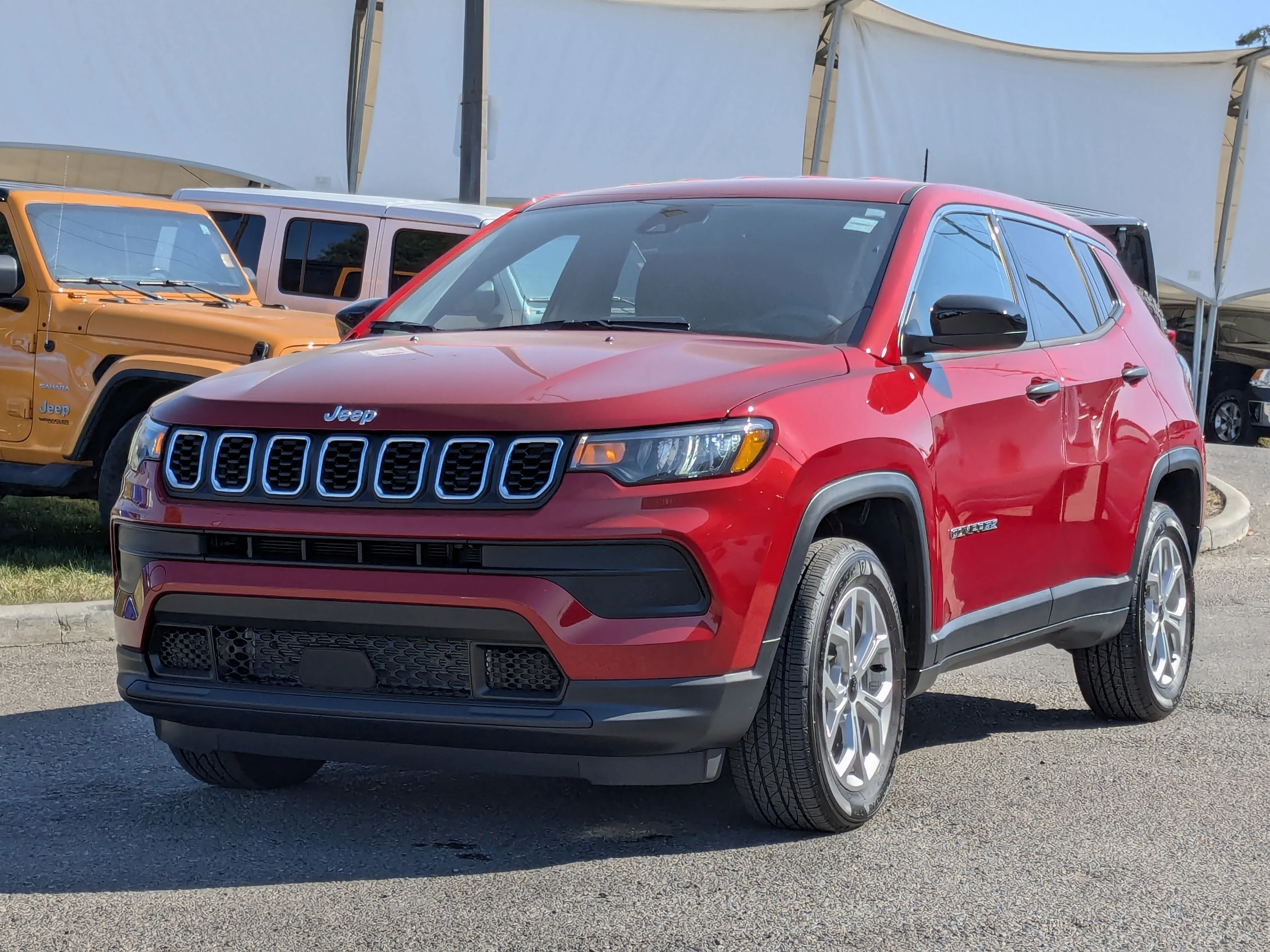 New 2025 Red Jeep Sport - - Forward Collision Warning - LED Head Lamps - Heated Seats and More! image 4