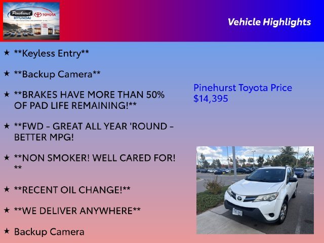 Used 2015 White Toyota LE image 14