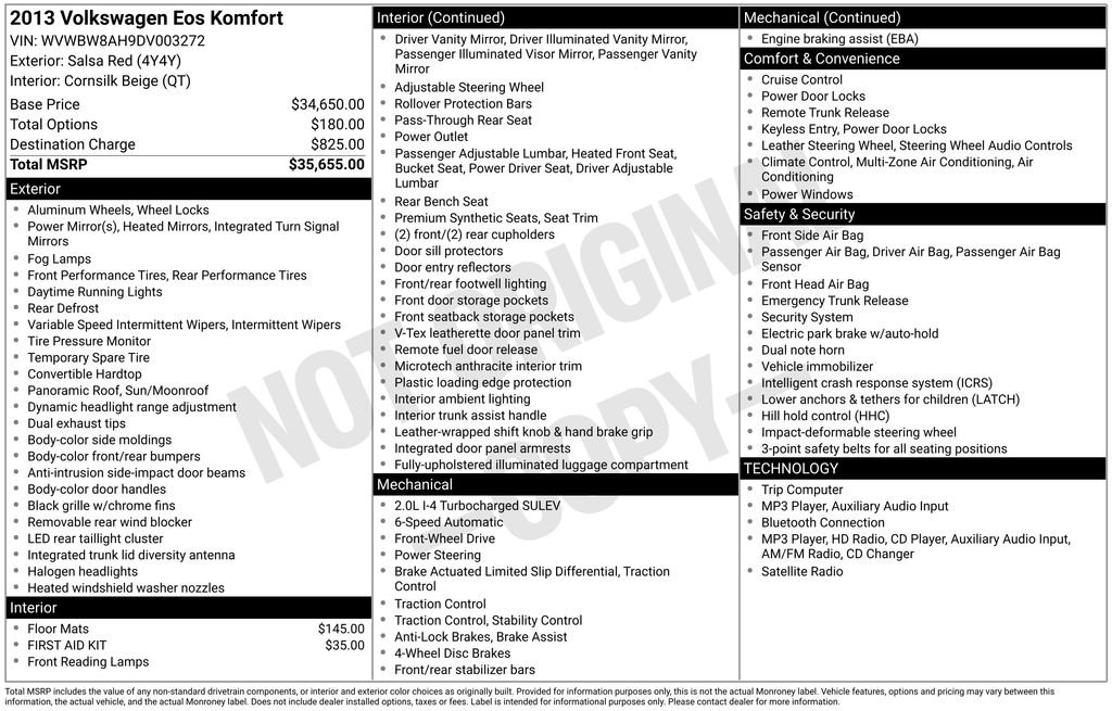 Used 2013 Red Volkswagen Komfort Edition image 6
