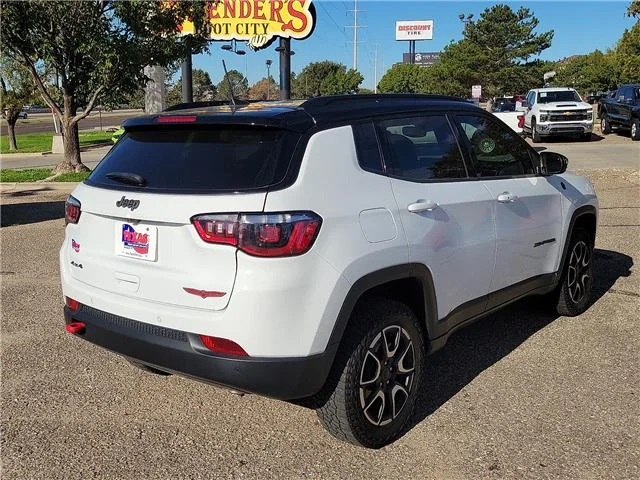 Used 2025 Bright White Clearcoat Jeep Trailhawk 4x4 image 3