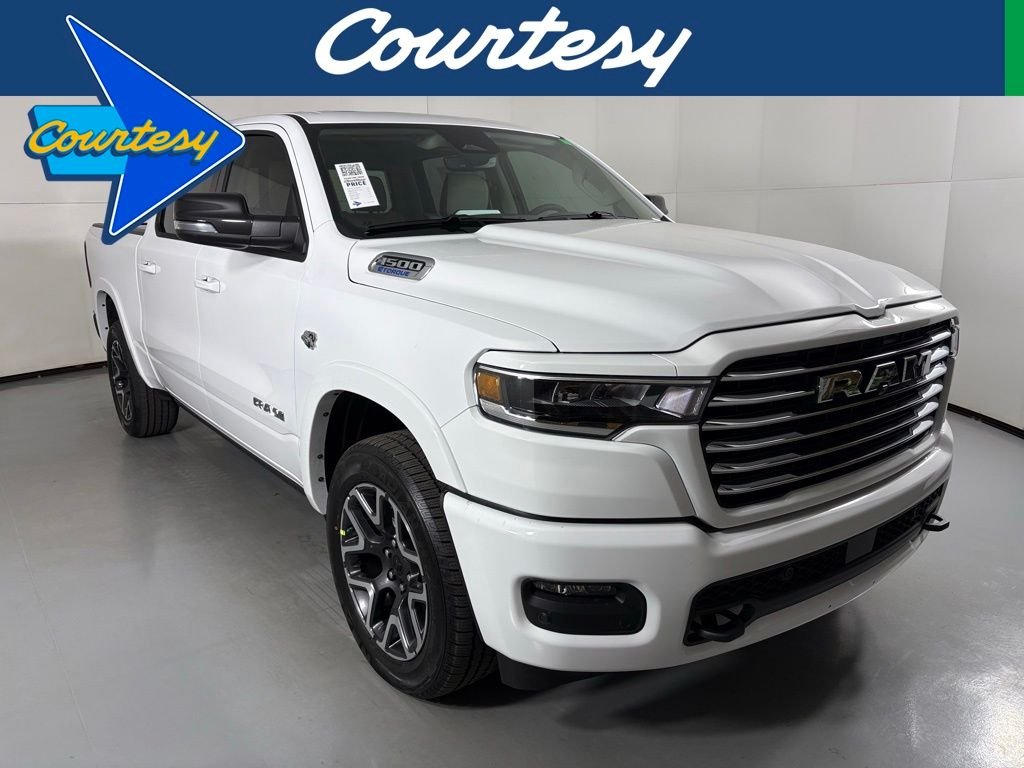 Bright White Clear-Coat Exterior Paint 2026 RAM 1500 Pickup Truck Four-Wheel Drive 
