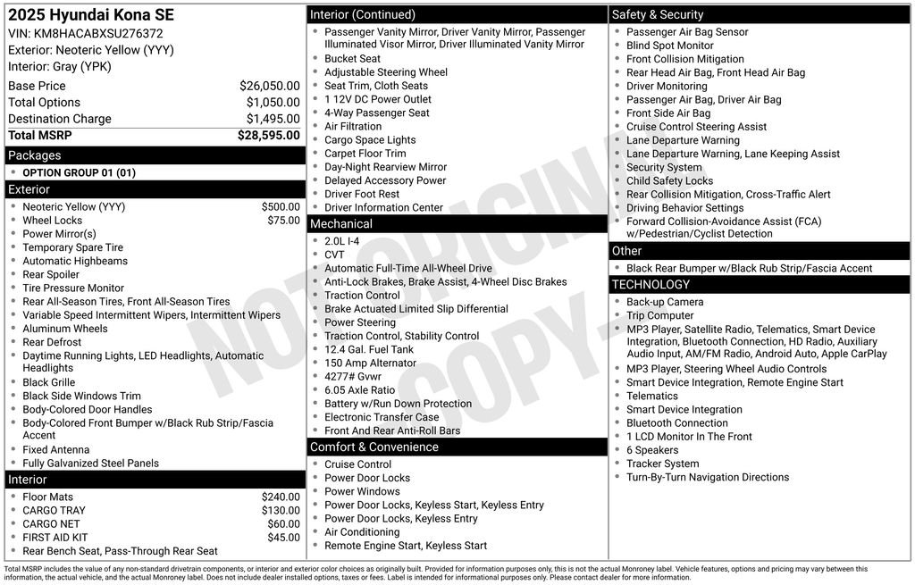 Certified Used 2025 Yellow Hyundai SE image 23