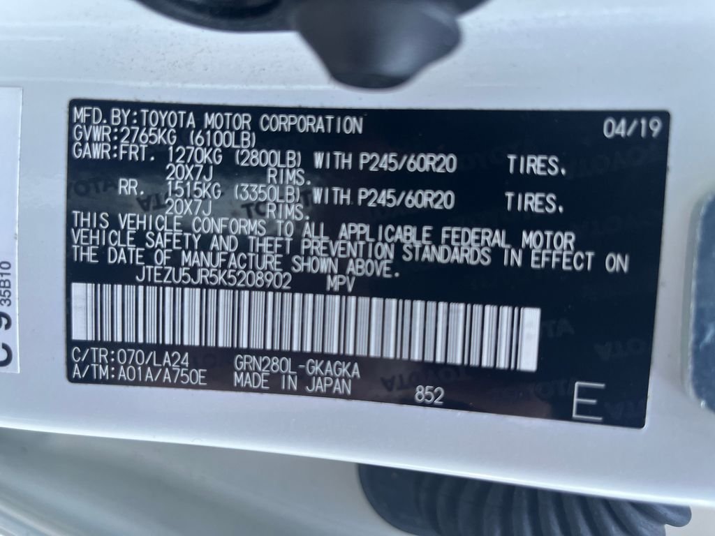 Used 2019 White Toyota Limited image 30