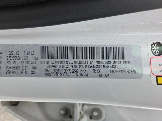 Used 2019 White Ram Limited image 25