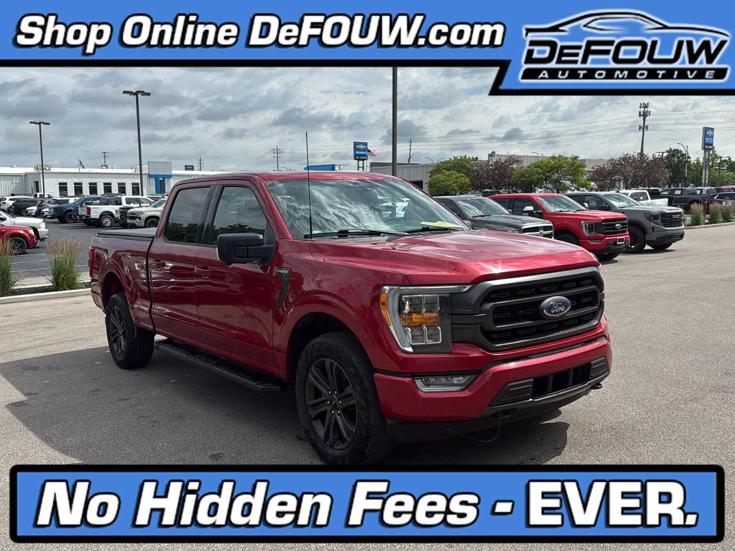 Used 2022 Rapid Red Metallic Tinted Clearcoat Ford XLT image 1