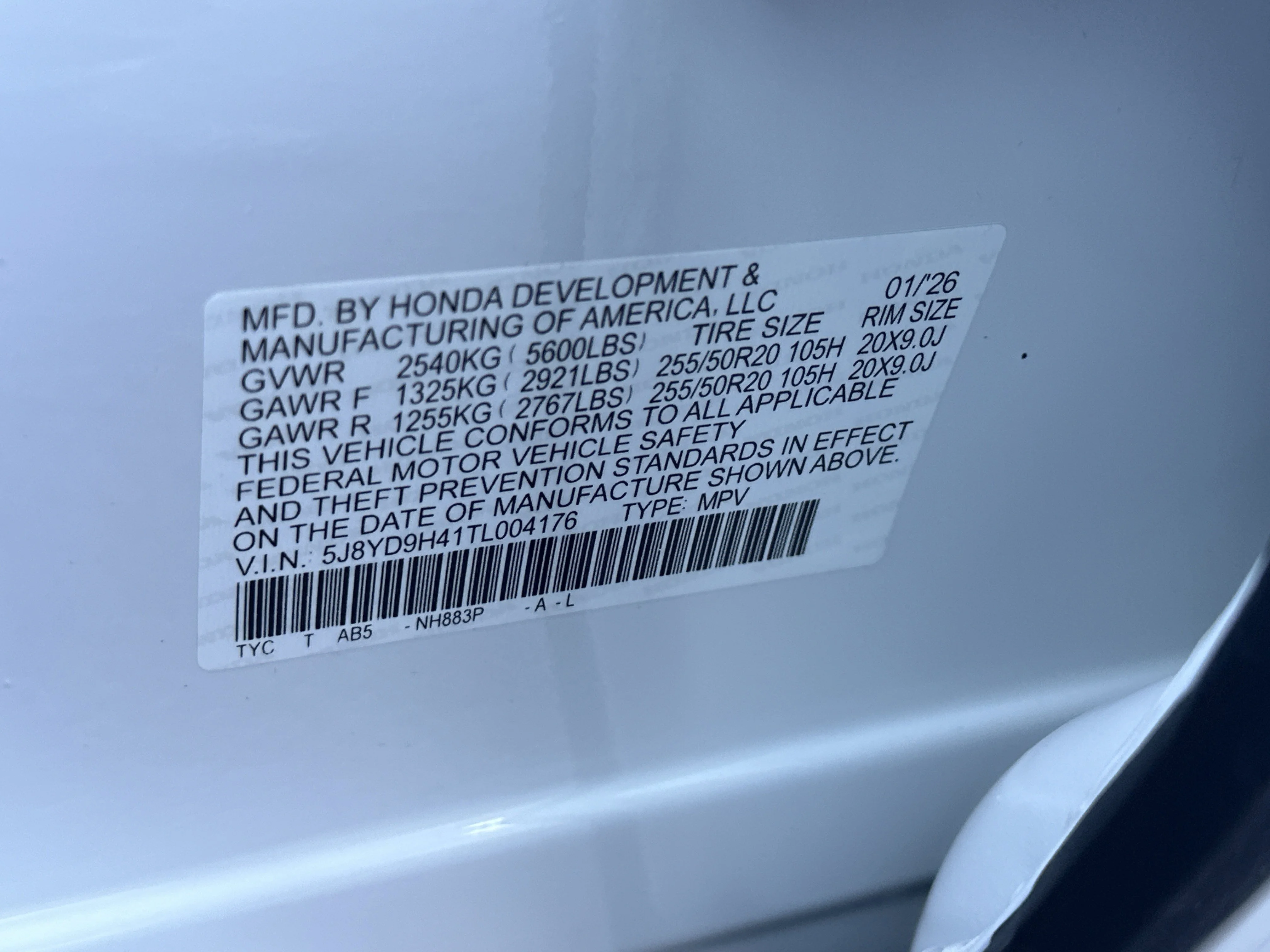 New 2026 Platinum White Pearl Acura w/Technology Package image 28