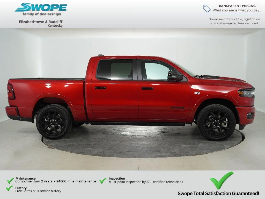New 2026 Molten Red Pearl-Coat Exterior Paint RAM Laramie image 2